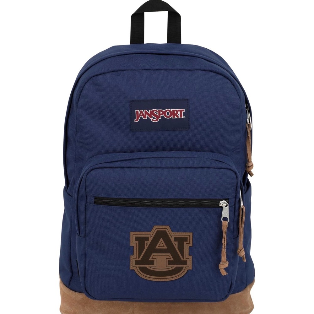 JanSport Auburn Tigers NCAA Right Pack Backpack Navy Blue 15 Laptop Sleeve NEW